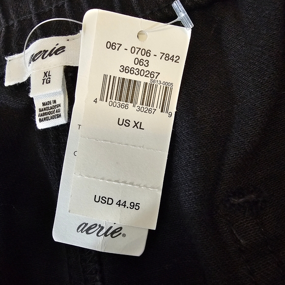 Aerie Black Distressed Jean Shorts - Picture 7 of 7